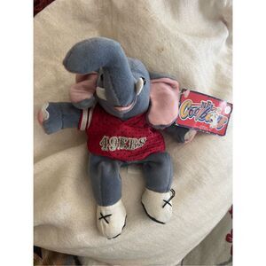 Rare NWT Vintage 1997 Cool Beans 49ers NFL “Tackle” Elephant Plush
